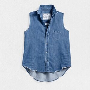 Frank & Eileen Fiona Shirt in Stonewashed Denim Size Medium